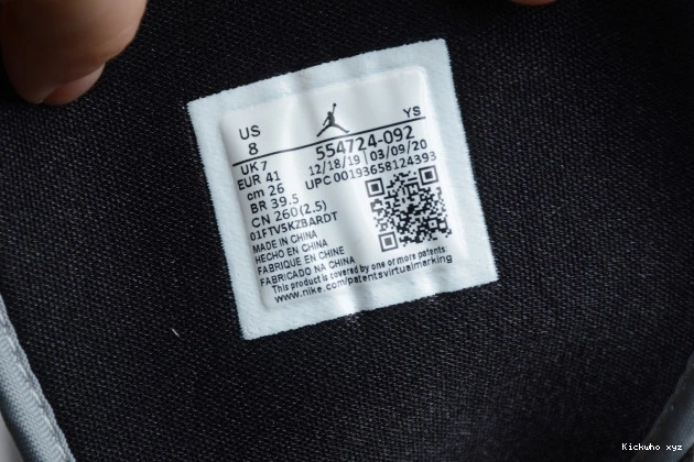 Mid 1 554724-092 Smoke Grey Jordan AIR Light 0602